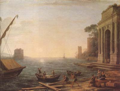 Claude Lorrain Seaport at Sunrise (mk08)